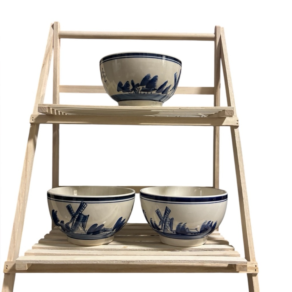 Delft Blue and White Ceramic Bowls Set